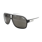 Carrera // Men's Grand Prix Polarized Sunglasses // Black + Crystal White