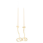 Lotus Taper Candle Holders // Set of 2 (Silver)