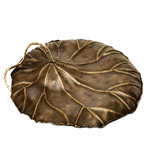 Lotus Leaf Inverted Sculpture (Antique Gold)