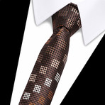 Neck Tie // Brown Futuristic Design