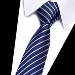 Neck Tie // Navy Blue Stripe