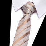 Neck Tie // Cream + Tan Stripe