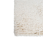 Paris Shag Collections Hand Woven Polyester + Cotton Shaggy Area Rug // Ivory (5' x 8')