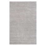 Edgy Collection Hand Tufted Silk + Wool Rug // Silver (5' x 8')