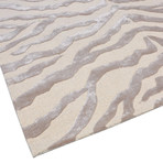 Edgy Collection Hand Tufted SWSD-61 Silk + Wool Rug // Beige