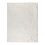 Paris Shag Collections Hand Woven Polyester + Cotton Shaggy Area Rug // Ivory (5' x 8')