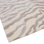 Edgy Collection Hand Tufted RVPJ-61 Silk + Wool Rug // Beige