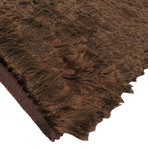 Shaggy Collection Hand Woven Polyester and Cotton Area Rug // Brown