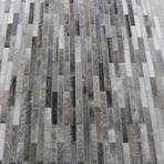 Galaxy Collection Hand Loomed KSY-960 Cowhide Area Rug // Silver (5' x 8')