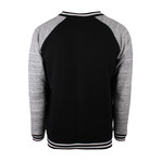 Target Baseball Jacket // Black + Gray (S)