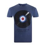 Vinyl Target T-Shirt // Denim (M)