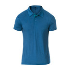 Courtside Dry Fit Fitness Tech Polo // Blue (XL)