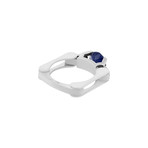 Vintage Legnazzi 18k White Gold Diamond + Tanzanite Ring // Ring Size: 7.5