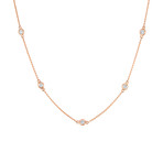 Estate 14k Rose Gold Diamond by the Yard Necklace