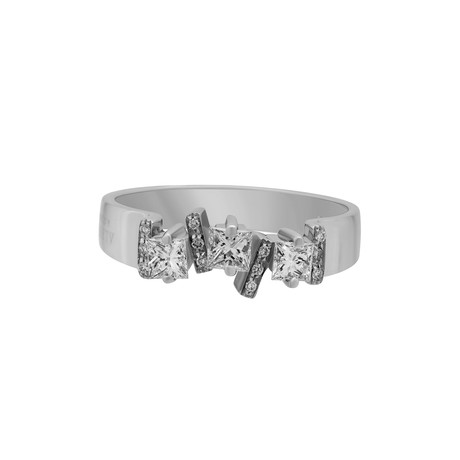 Vintage Alfieri & St. John 18k White Gold Diamond Ring // Ring Size: 6.5