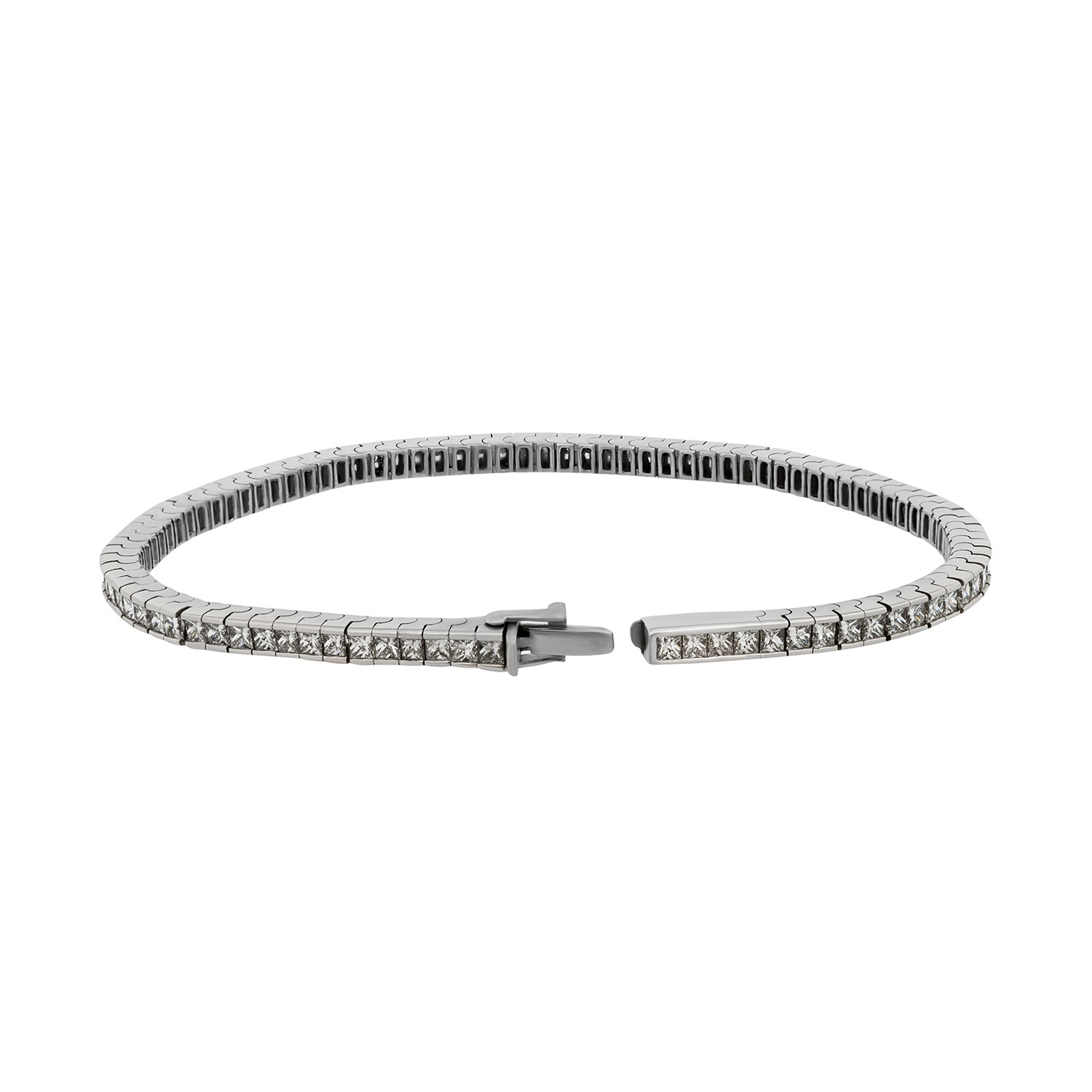 Estate 18k White Gold Diamond Tennis Bracelet - Luxury Women's Jewelry ...