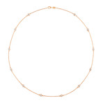 Estate 14k Rose Gold Diamond by the Yard Necklace