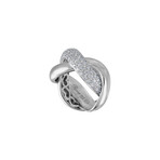 Vintage Poiray 18k White Gold Diamond Ring // Ring Size: 5