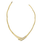 Estate 18k Yellow Gold Diamond Necklace