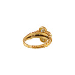 Vintage Van Cleef 18k Yellow Gold Alhambra Diamond Ring // Ring Size: 6