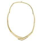 Estate 18k Yellow Gold Diamond Necklace