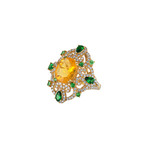 Estate 18k Yellow Gold Multi-Stone Ring // Ring Size: 6.5