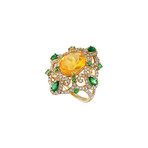 Estate 18k Yellow Gold Multi-Stone Ring // Ring Size: 6.5