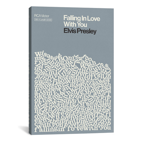 Falling In Love With You // Elvis Presley // Lyrics Print (8"W x 12"H x 0.75"D)