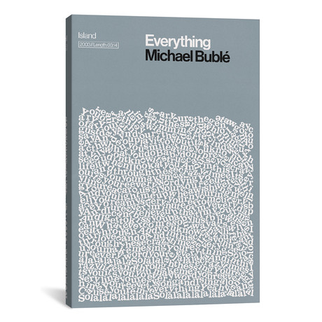 Everything // Michael Buble // Lyrics Print (8"W x 12"H x 0.75"D)