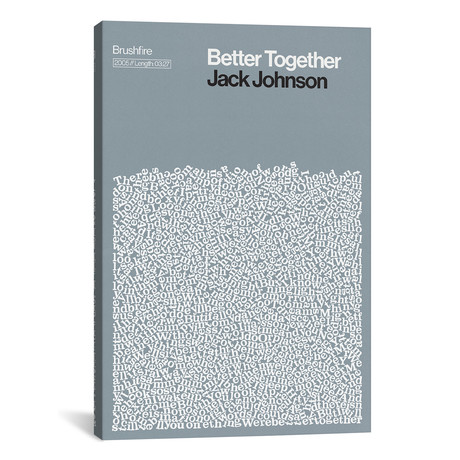 Better Together // Jack Johnson // Lyrics Print (8"W x 12"H x 0.75"D)