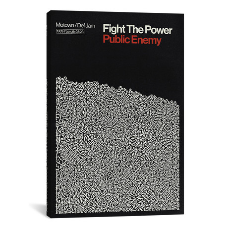 Fight The Power // Public Enemy // Lyrics Print (8"W x 12"H x 0.75"D)