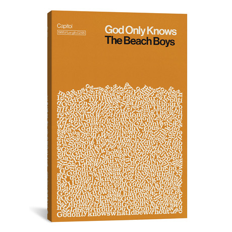 God Only Knows // The Beach Boys Lyrics Print // Reign & Hail (8"W x 12"H x 0.75"D)