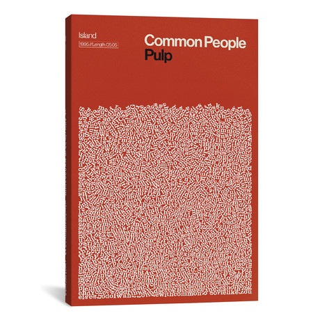 Common People // Pulp // Lyrics Print (8"W x 12"H x 0.75"D)
