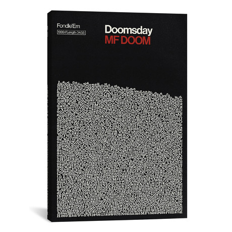 Doomsday // MF Doom // Lyrics Print (8"W x 12"H x 0.75"D)