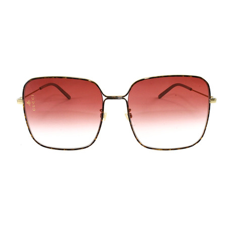 GG0443S Sunglasses // Gold + Red