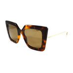 Gucci Women's Sunglasses // GG0435S // Havana + Gold