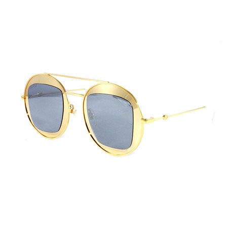 Women's // GG0105S 003 Sunglasses // Gold + Grey