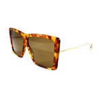 Gucci Women's Sunglasses // GG0434S // Havana + Gold