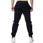 Vertical Joggers // Navy + Yellow (Small)