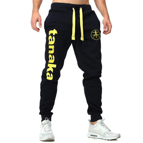 Vertical Joggers // Navy + Yellow (Small)