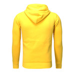 Zip-Up Sweatshirt // Yellow + Navy (Small)