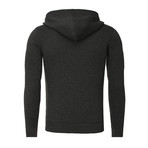 Zip-Up Sweatshirt // Anthracite + White (Small)