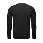 Long Sleeve Basic V-Neck // Black (XL)