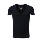 Basic V-Neck T-Shirt // Navy (Medium)