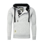 Zip-Up Sweatshirt // Gray + Black (S)