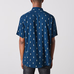Visitor // Hula Short Sleeve Shirt // Navy + Khaki (M)