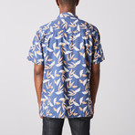 Kahuna Bay // Hibiscus Short Sleeve Shirt // Navy (S)