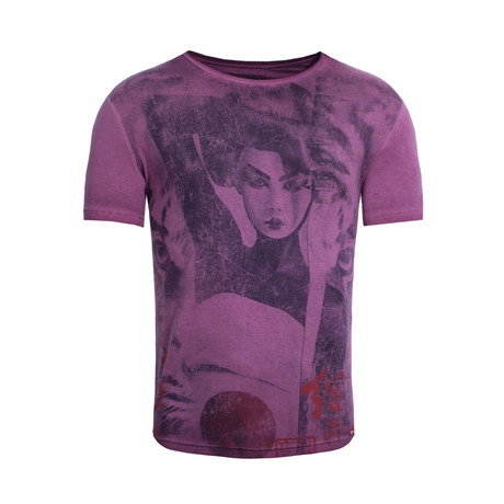 Geisha Tiger T-Shirt // Bordeaux (S)