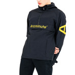 1/4 Zip Lightweight Jacket // Black + Yellow (S)