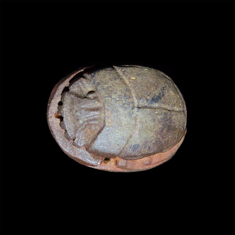 Remarkable Egyptian Scarab Amulet Carved From Rock // Ancient Egypt Ca. 2000-500 BCE